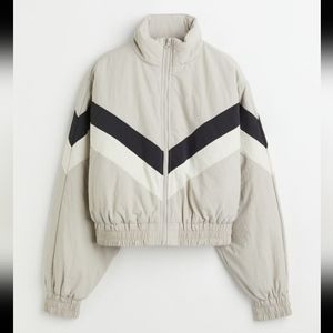 ⚡️SALE⚡️🆕️H&M Padded Nylon Jacket in 'Taupe/Color-block', Medium & Large
